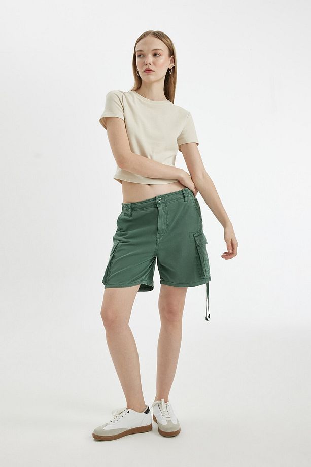 Coool Regular Fit Normal Bel Kısa Paça Gabardin Şort D1006AX24SM - 1