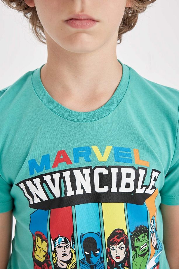 Erkek Çocuk Marvel Comics Pijama Takımı Kısa Kollu Üst Şort D1217a824sm - 4