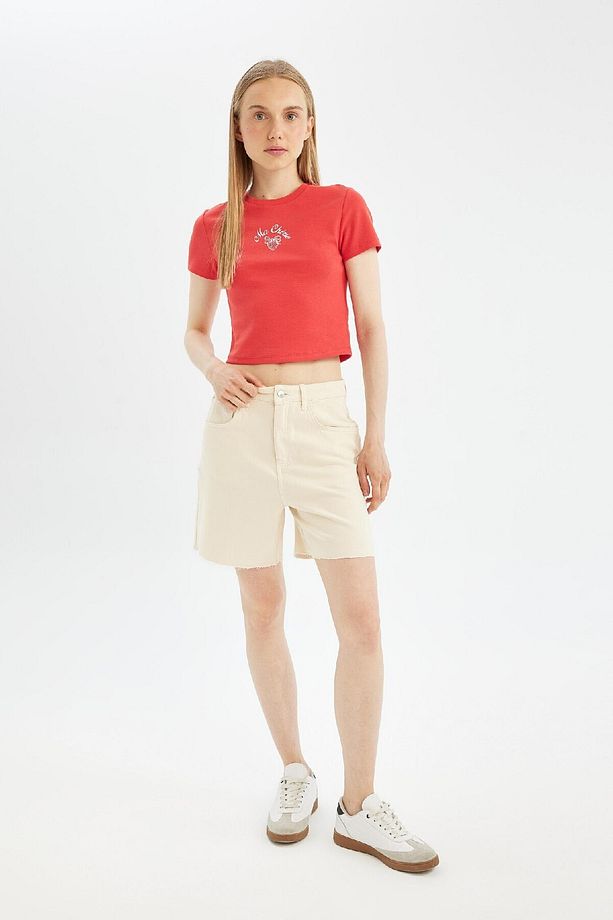 Coool Regular Fit Normal Bel Kısa Paça Gabardin Şort D0964AX24SM - 4