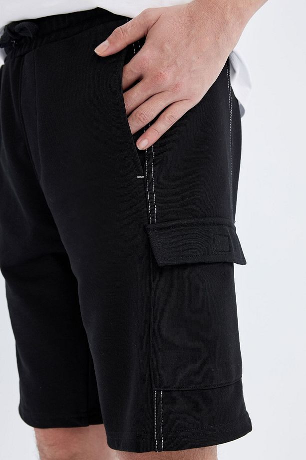 Regular Fit Düz Paça Kargo Bermuda Şort C5593ax24hs - 6