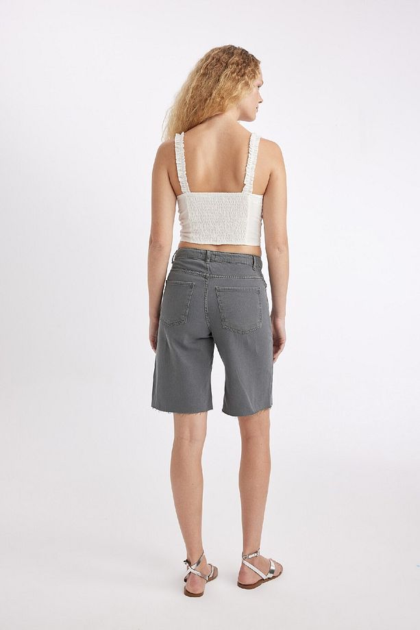 Normal Bel Kısa Paça Gabardin Bermuda Şort D0965ax24sm - 7