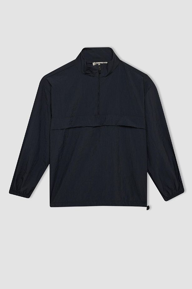 Erkek Çocuk Oversize Geniş Kalıp Fermuarlı Yaka Paraşüt Uzun Kollu Gömlek D0331a824au - 7