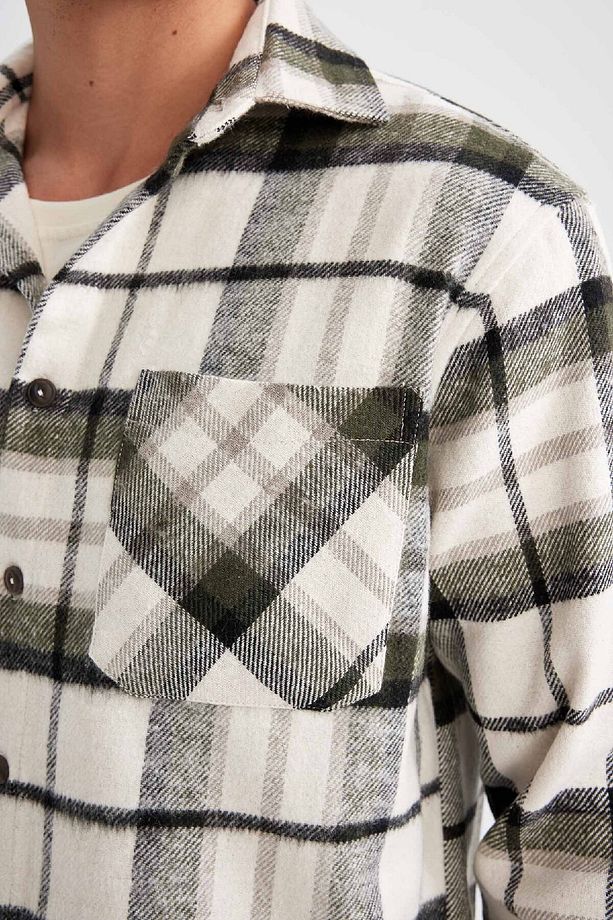 Regular Fit Kareli Oduncu Flanel Uzun Kollu Gömlek D1659ax24au - 5