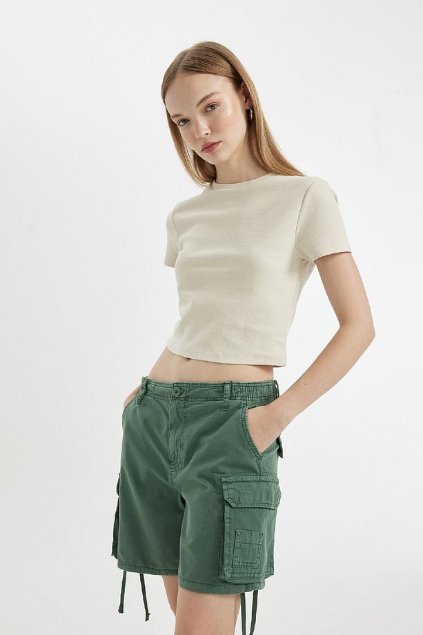 Coool Regular Fit Normal Bel Kısa Paça Gabardin Şort D1006AX24SM - 5