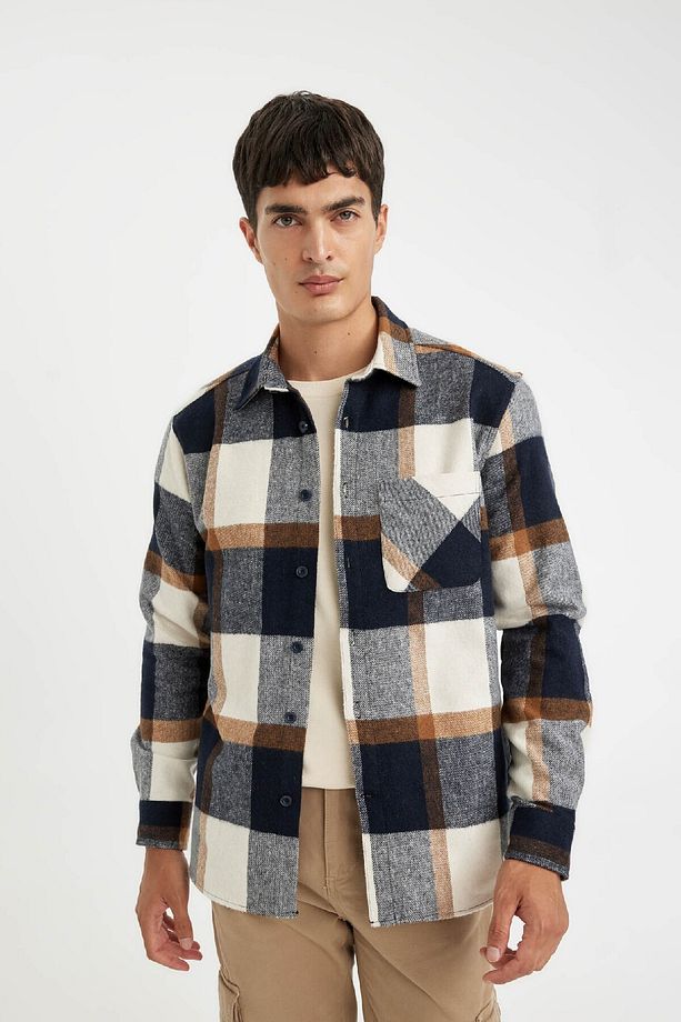Regular Fit Kareli Oduncu Flanel Uzun Kollu Gömlek A5553ax24au - 3