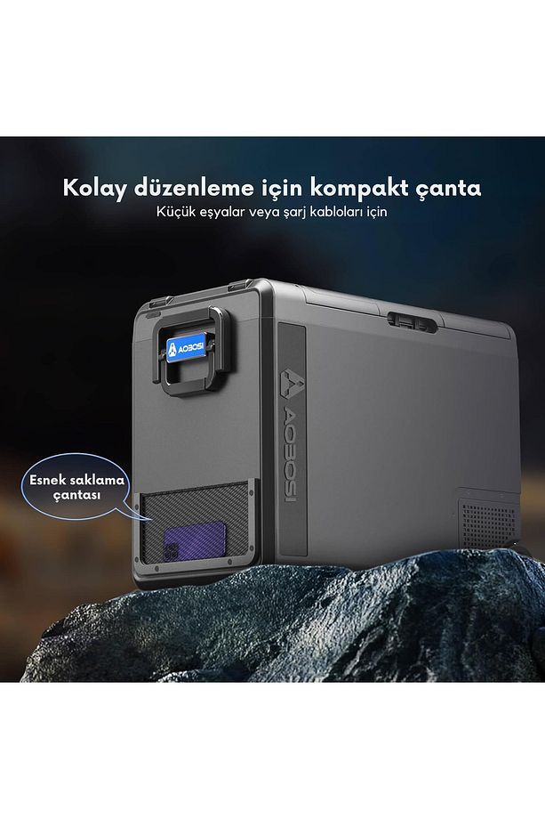 Kompresörlü Soğutma Kutusu 58L, Çift Bölmeli, USB ve LED’li - 2