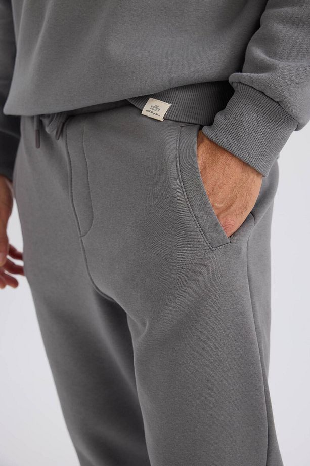 Jogger Eşofman Altı Standart Fit Basic Düz Beli Bağcıklı Lastikli Paça Cepli A6468AX24AU - 6