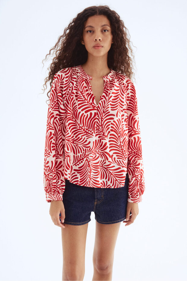 Bant Yakalı Bluz - 2