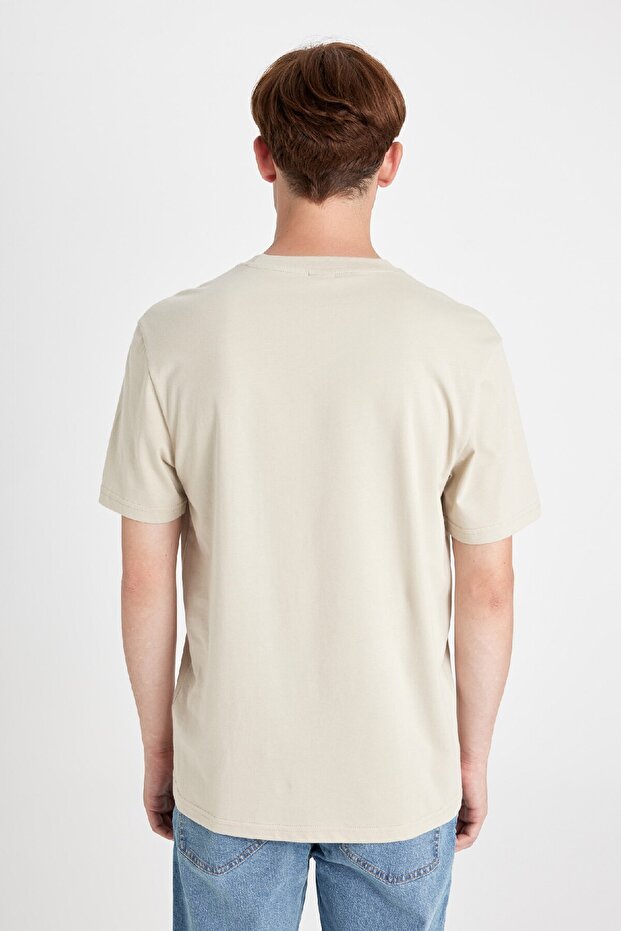 %100 Pamuk New Regular Fit Bisiklet Yaka Basic Düz Kısa Kollu Tişört V7699az24au - 6