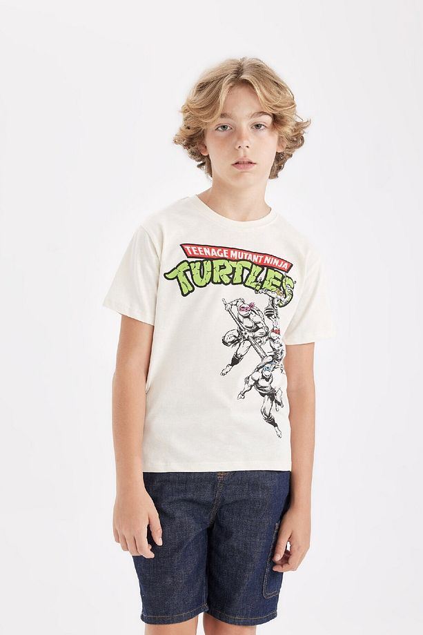 Erkek Çocuk Ninja Turtles-retro Bisiklet Yaka Kısa Kollu Tişört D1368a824sm - 4