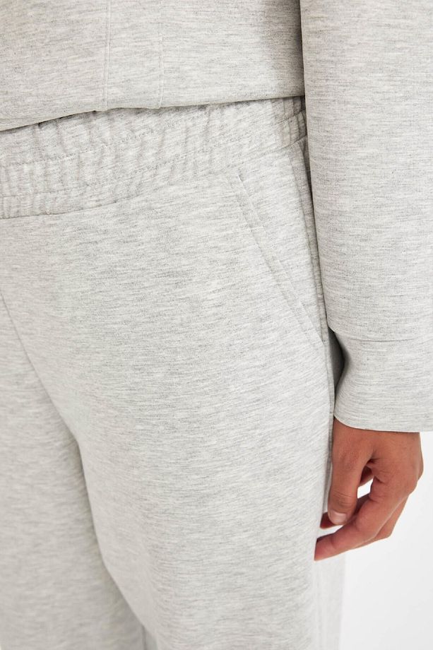 Fit Oversize Geniş Kalıp Sporcu Eşofman Altı Çift Cepli Jogger Paça Standart Boy Skuba Dalgıç - 7