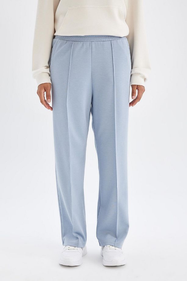 Fit Sporcu Jogger Eşofman Altı Basic Düz Standart Fit Geniş Paça Skuba Dalgıç Kumaş A5628ax24 - 1