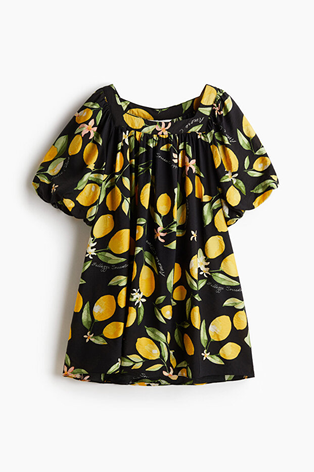 Balon Kollu Tunik Elbise - 1