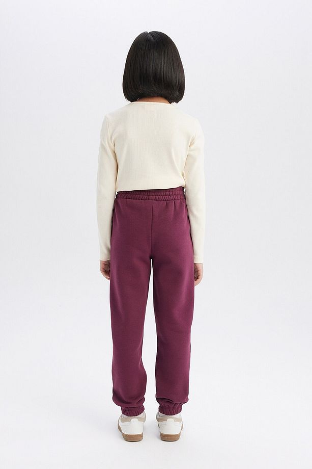 Kız Çocuk Standart Fit Beli Paçası Lastikli Baskılı Jogger Eşofman Altı D2295A824WN - 6
