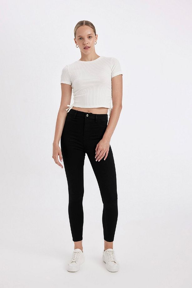 Jegging Yüksek Bel Bilek Boy Dar Paça Basic Düz Jean Pantolon B7498ax24au - 3