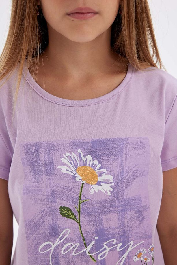 Kız Çocuk Pijama Takımı Baskılı Kısa Kollu Üst Şort D2067a824sm - 6