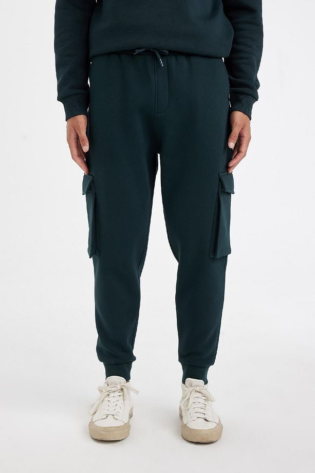 Regular Fit Jogger Eşofman Altı Kargo Cepli Basic Düz Beli Bağcıklı Lastikli Paça Y5533az24au - 6