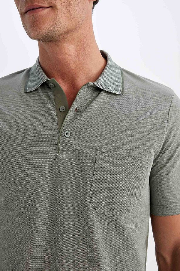 Regular Fit Basic Düz Kısa Kollu Pike Polo Tişört X7133az24sm - 6