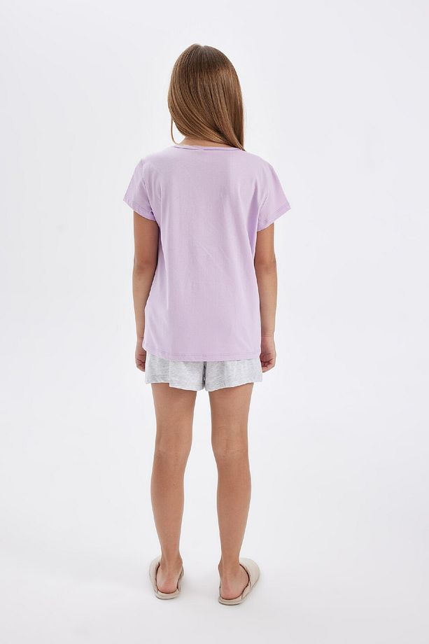 Kız Çocuk Pijama Takımı Baskılı Kısa Kollu Üst Şort D2067a824sm - 7
