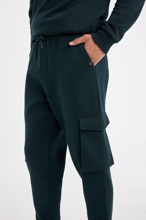 Regular Fit Jogger Eşofman Altı Kargo Cepli Basic Düz Beli Bağcıklı Lastikli Paça Y5533az24au - 7