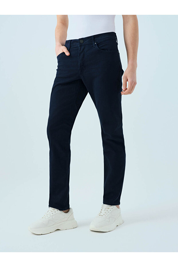 Rıcardo Regular Fit Темно-сині чоловічі штани LF2039483 - 4