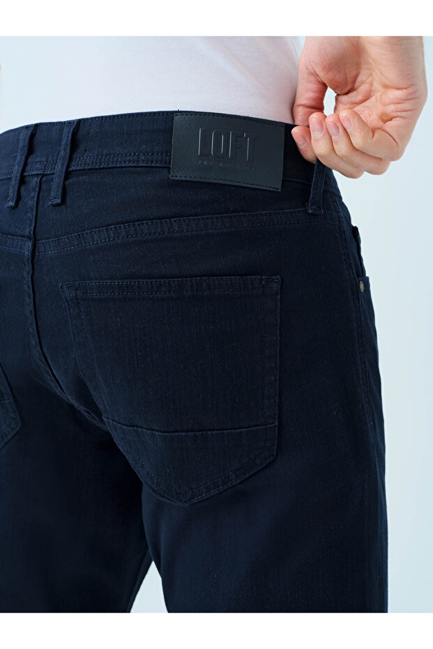 Rıcardo Regular Fit Темно-сині чоловічі штани LF2039483 - 6