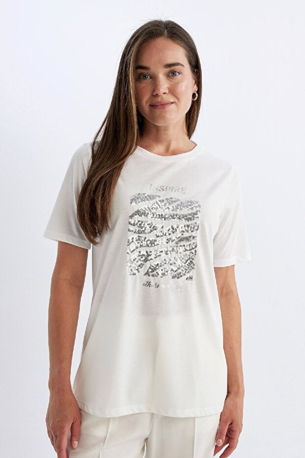 Crew Neck Short Sleeve Regular Fit T-Shirt D3314AX24HS
