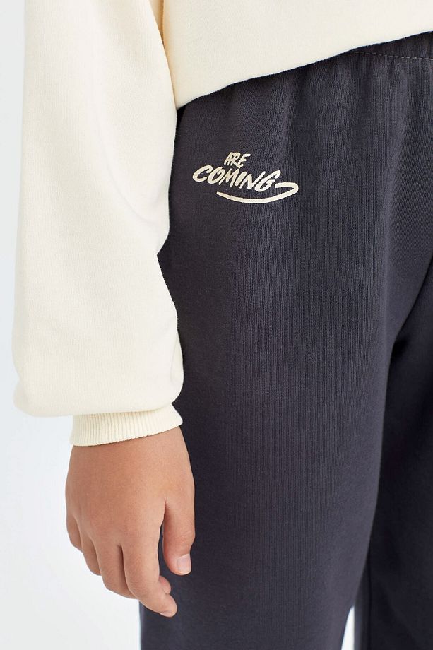 Kız Çocuk Baskılı Beli Paçası Lastikli Jogger Eşofman Altı D3208a824wn - 5
