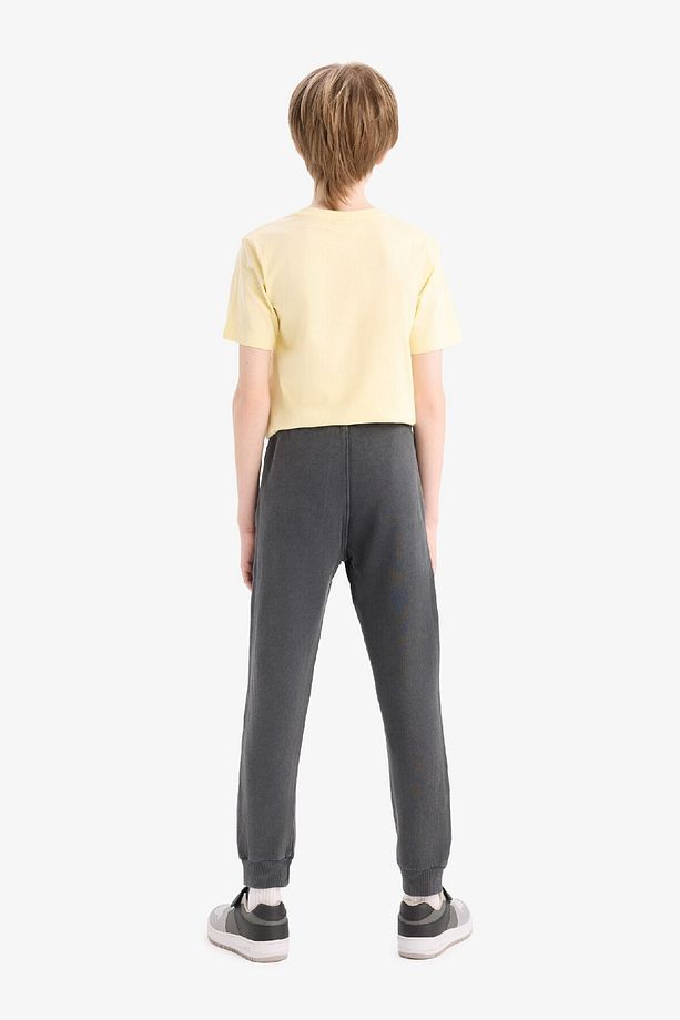 Erkek Çocuk Antrasit Beli Paçası Lastikli Cepli Basic Düz Jogger Eşofman Altı B7971a824wn - 7