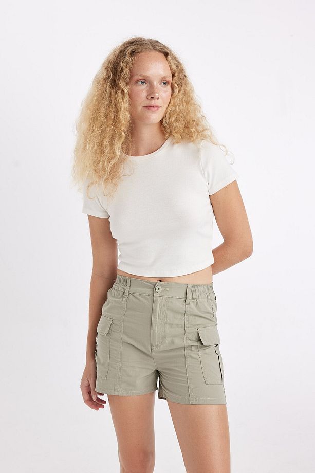 Regular Fit Normal Bel Kısa Paça Poplin Şort A3689AX24HS - 3