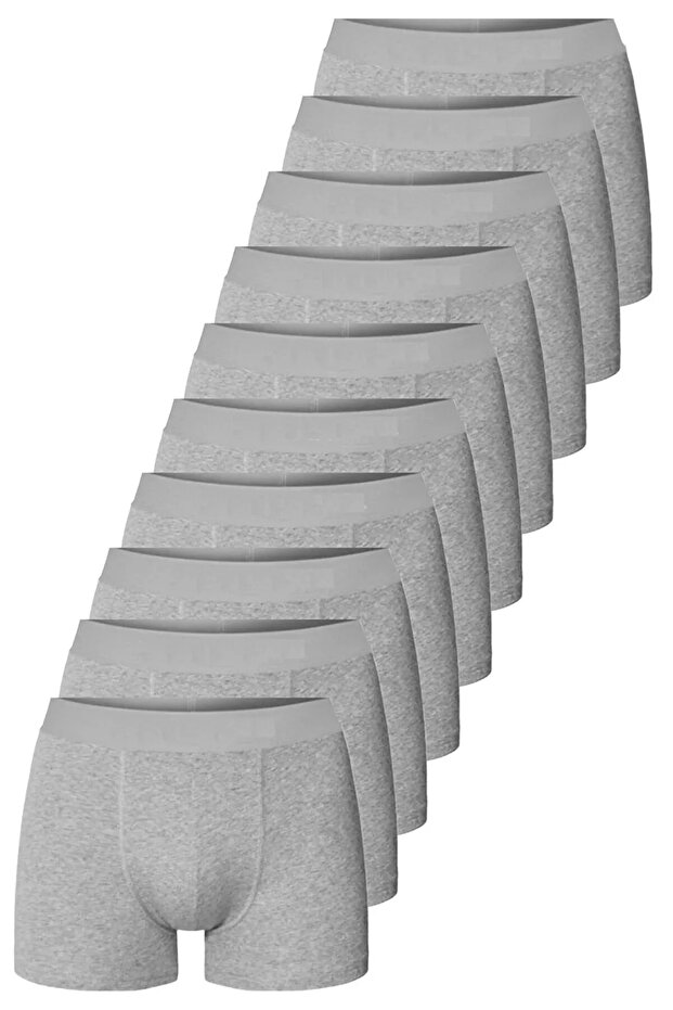 10 Pack Men's Cotton Lycra Gray Comfortable Fit Boxers (Flexible)