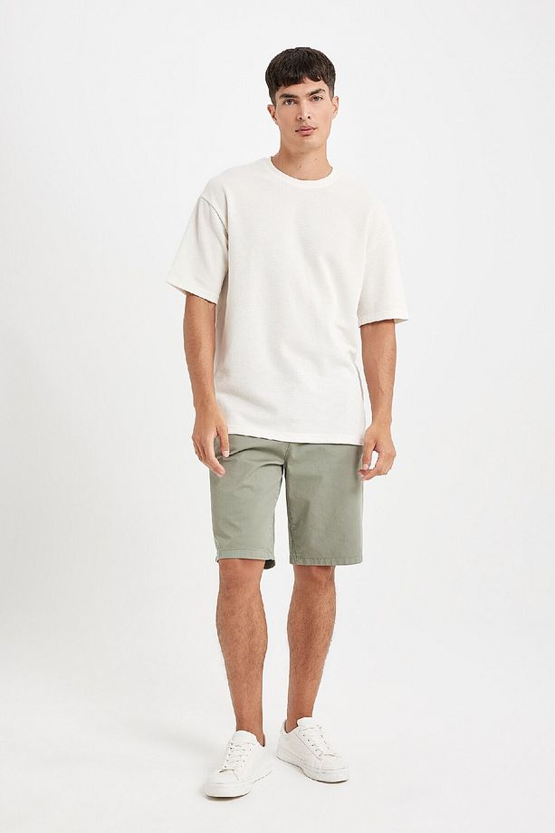 Regular Fit Gabardin Bermuda Şort D2899ax24hs - 3