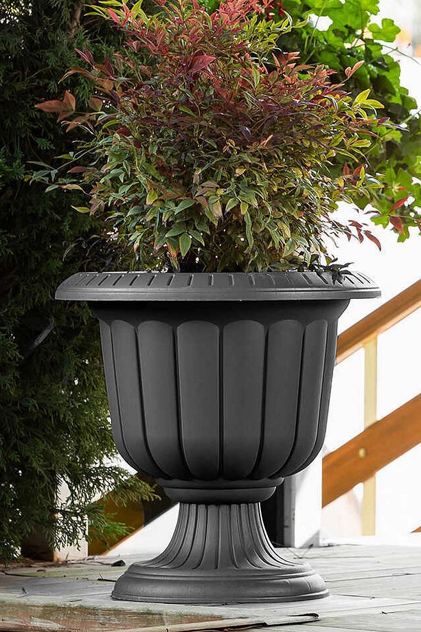 2 Adet Nergis Saksı Seti 3,4 Litre Plastik Ayaklı Çiçek Saksısı Set - 6