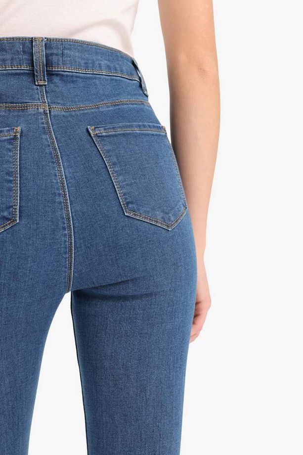 Jegging Yüksek Bel Bilek Boy Dar Paça Basic Düz Jean Pantolon B7498ax25sp - 6