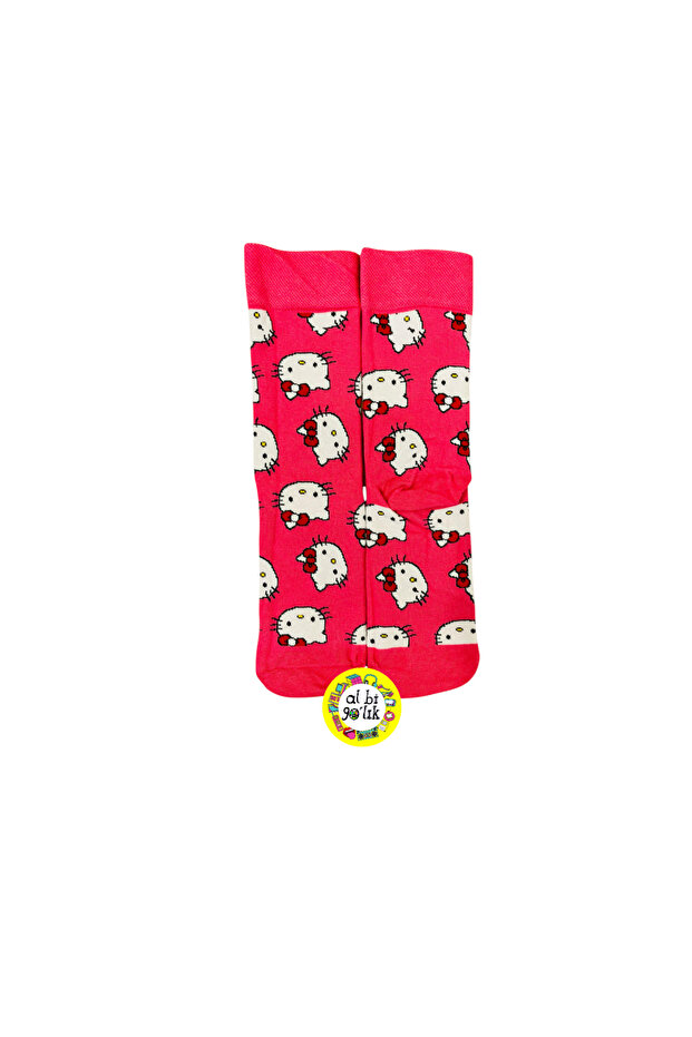 Hello Kitty Patterned Cotton Socket Socks - 2