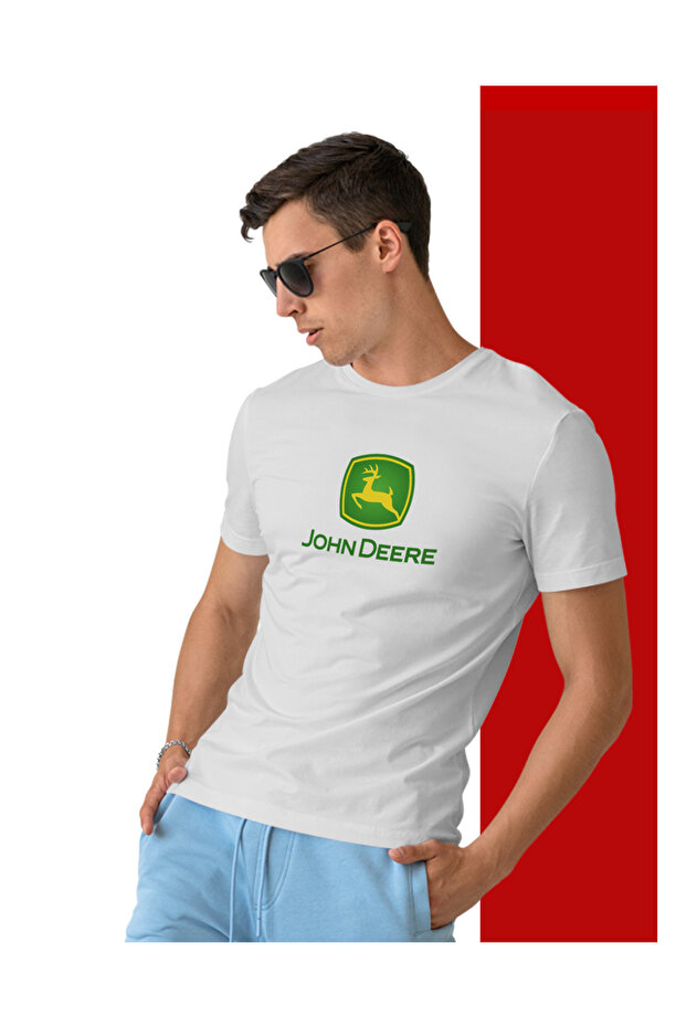 John Deere Tractor Printed Crew Neck T-Shirt -Tm2002