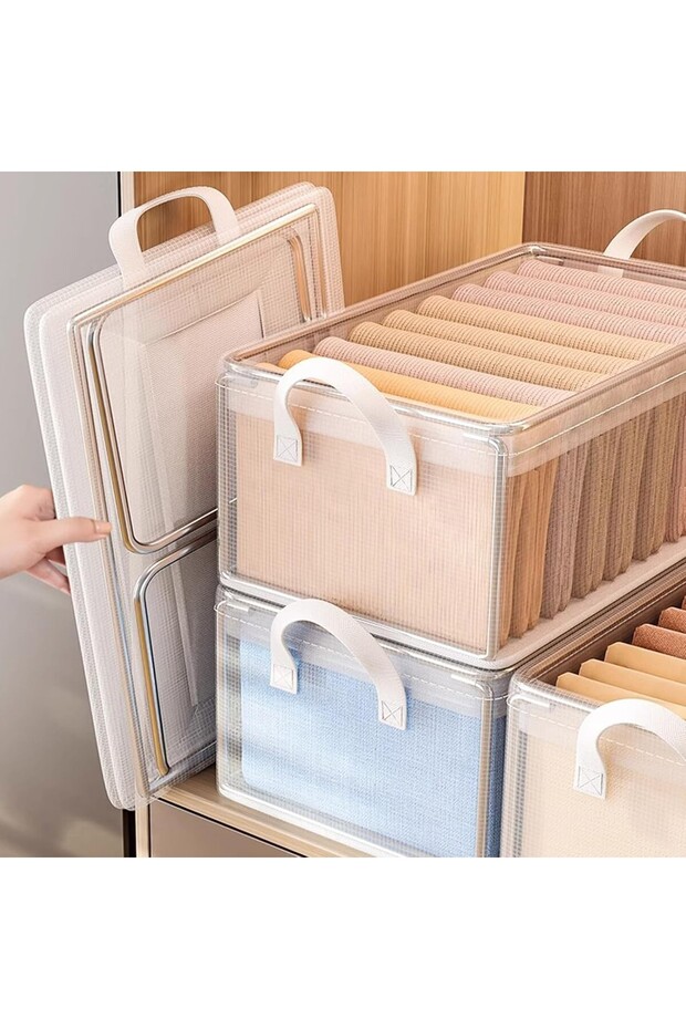 PVC Storage Container Flippy, Multiple Sizes, 26L, Transparent - 4
