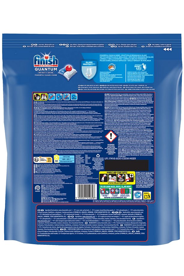Quantum Infinity Shine 83 Kapsül Bulaşık Makinesi Deterjanı Tableti + Parlatıcı & Kurutucu 800 ml - 10
