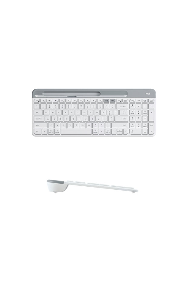 K580 Ultra İnce Çoklu Cihaz Özellikli Türkçe Bluetooth Klavye - Beyaz - 8