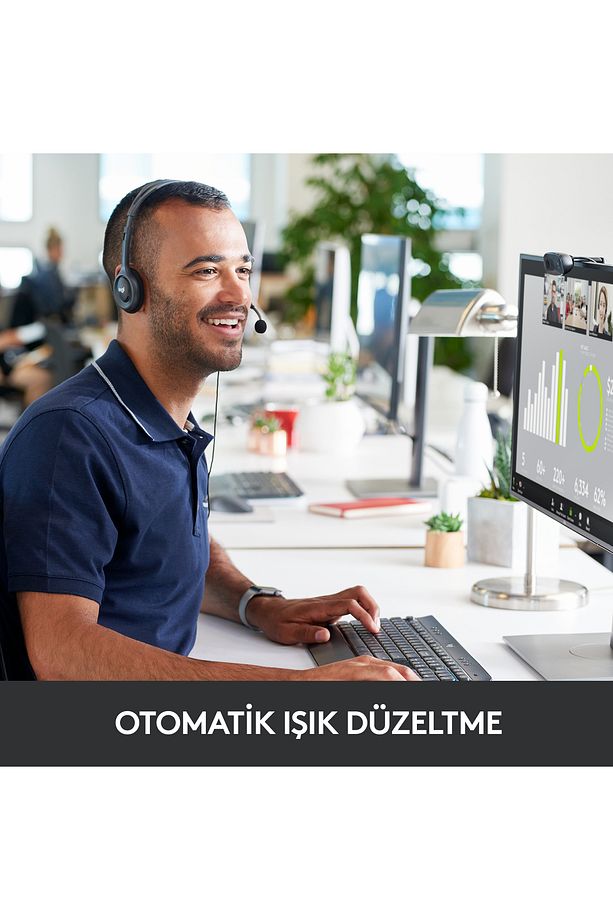 C270 HD 720p Mikrofonlu Web Kamerası - Siyah - 5