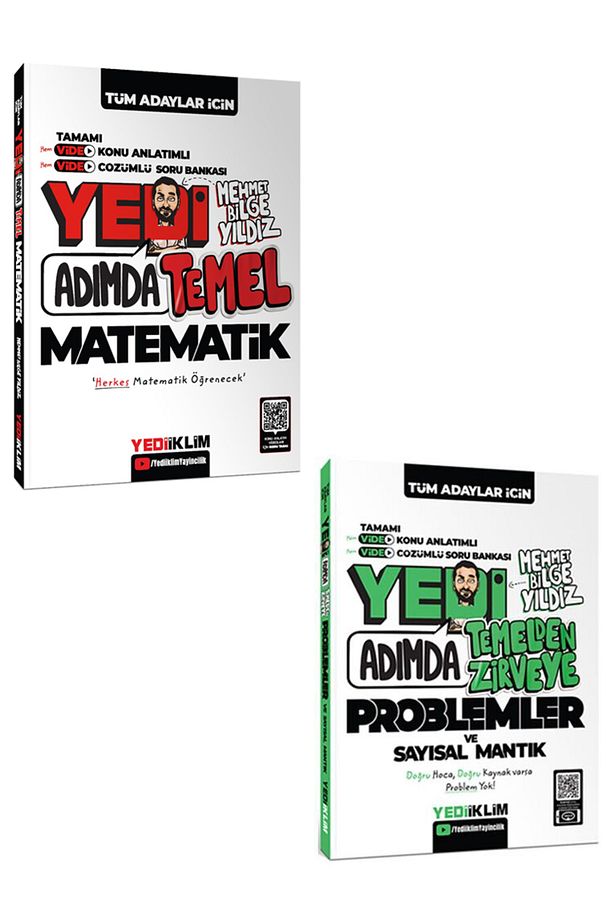 Tüm Adaylar için Yedi Adımda Problemler ve Yedi Adımda Temel Matematik Konu Anlatımlı Video Çözümlü - 1