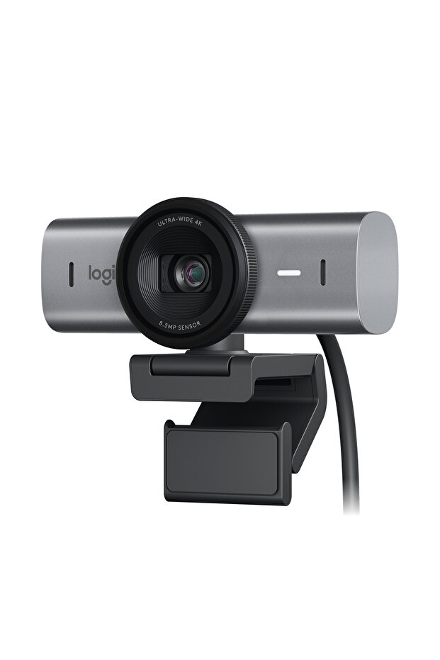 MX BRIO Ultra HD 4K Gizlilik Kapaklı ve Mikrofonlu Yayın Web Kamerası, Koyu Gri 960-001559