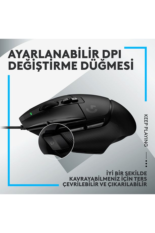G G502 X Kablolu Oyuncu Mouse Siyah - 7