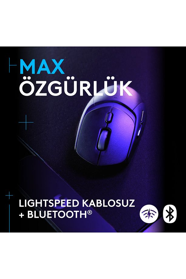 G G309 LIGHTSPEED HERO 25K Sensörlü PC ve Mac ile Uyumlu Kablosuz Oyuncu Mouse - Siyah - 4