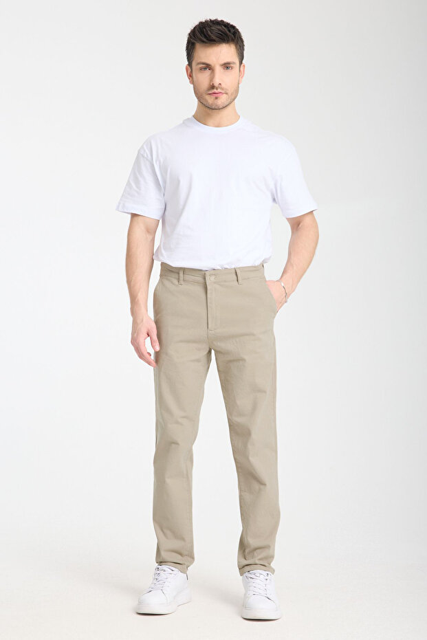 Taş Regular Fit Basic Chino Esnek Gabardin Pantolon TMNSS25PL00019 - 1