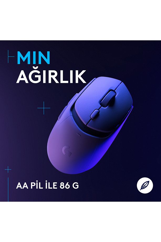 G G309 LIGHTSPEED HERO 25K Sensörlü PC ve Mac ile Uyumlu Kablosuz Oyuncu Mouse, Beyaz - 6