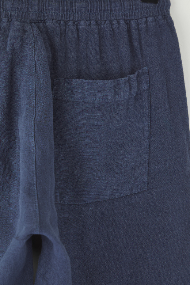 Lacivert %100 Keten Regular Fit Pantolon TMNSS24PL00018 - 16