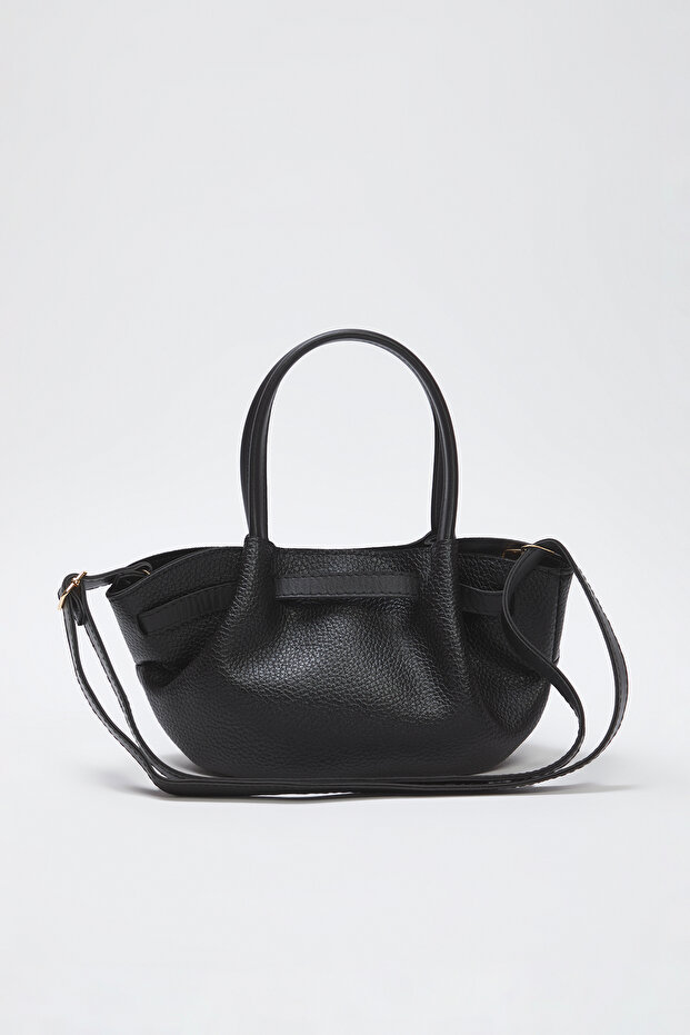 Czarna torba miejska z paskiem na ramię i do ręki Twoss25Oc00003 - 5