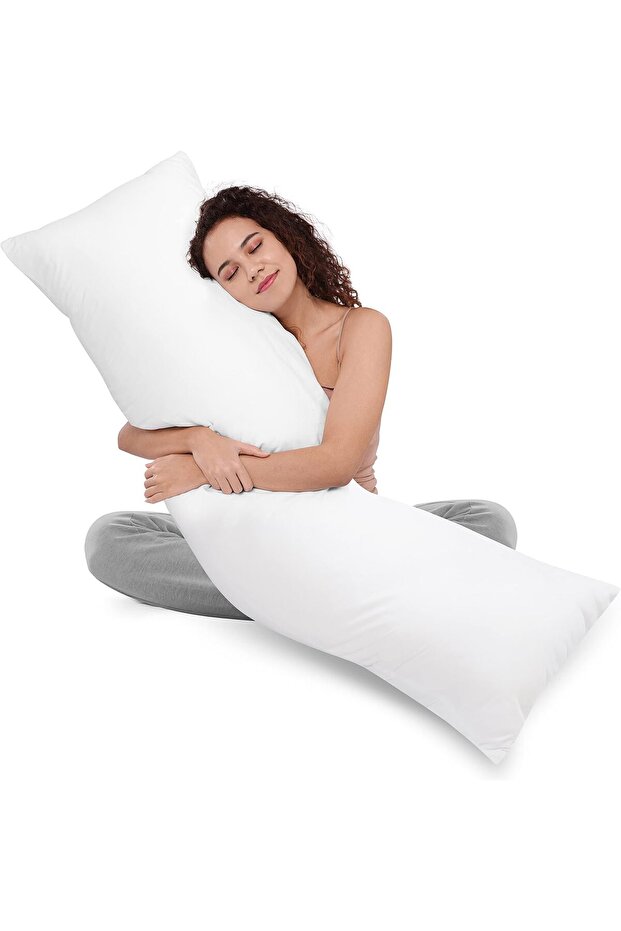 Microfibre Body Pillow - White
