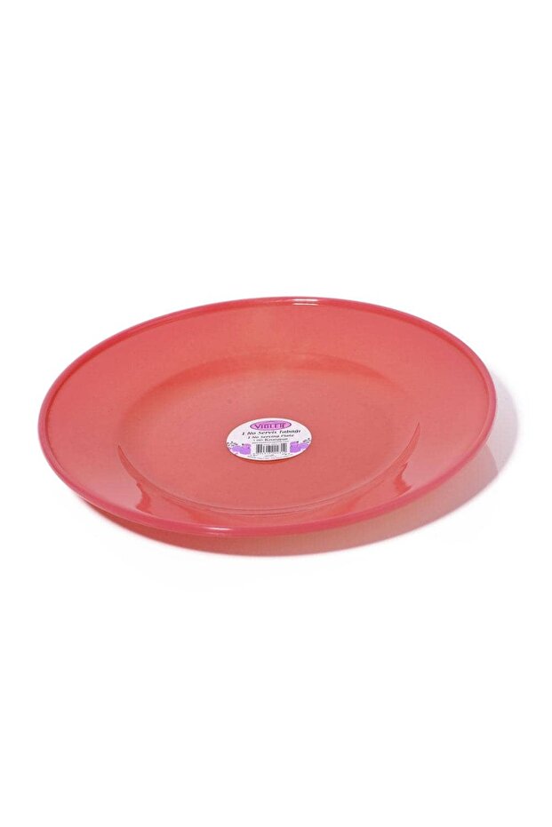 طبق مسطح مستدير بلاستيك متعدد الالوان - 3